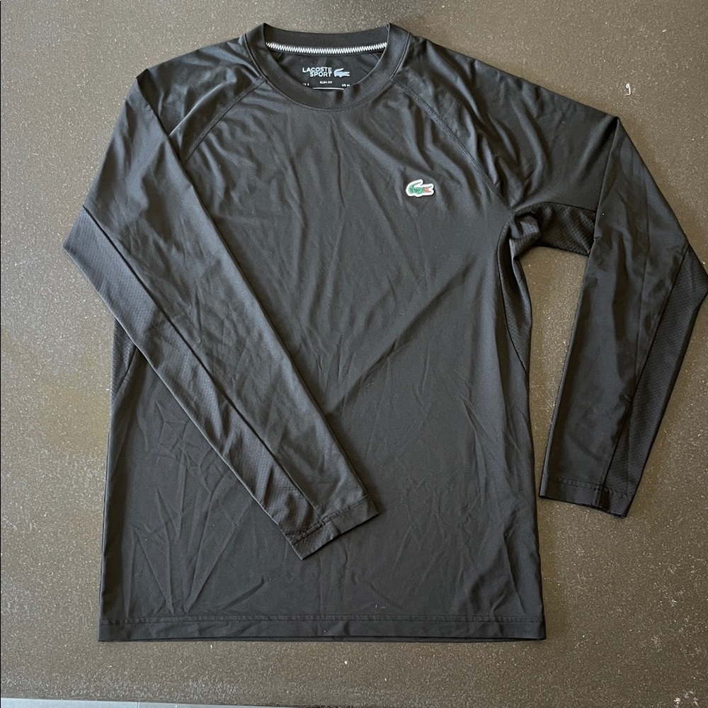Lacoste Men's Charcoal Long Sleeve Tee